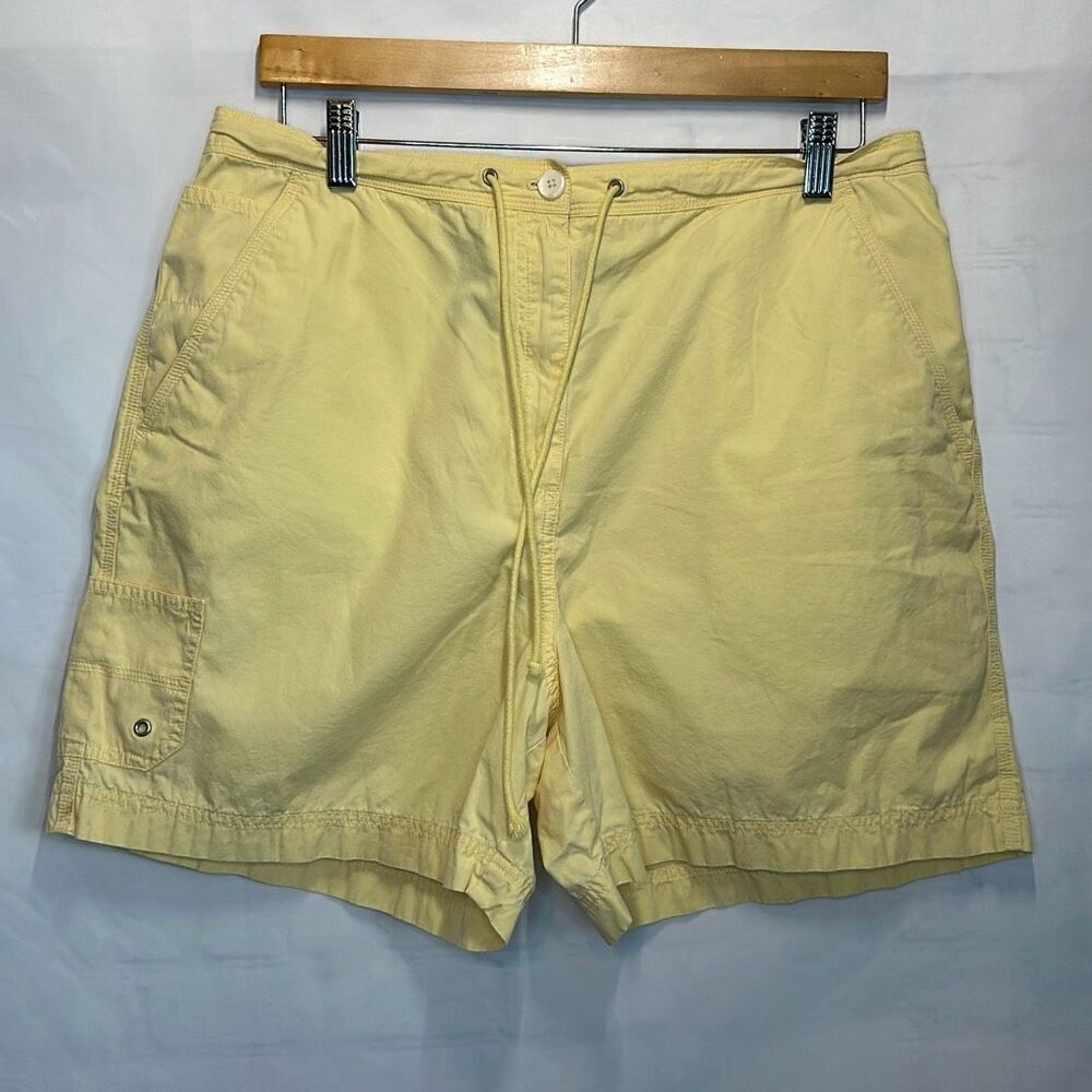 Lauren Ralph Lauren Womens Yellow Cargo Shorts Drawstring size 14 LOOK